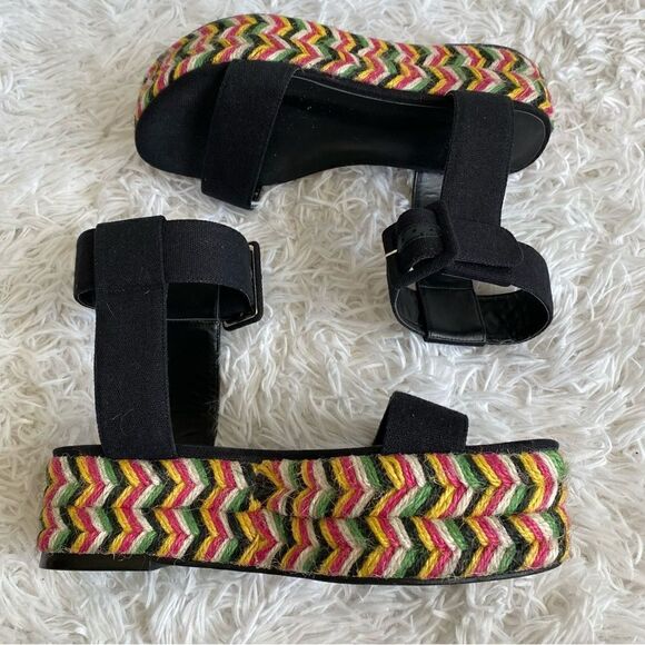 House of Harlow 1960 x REVOLVE Black Aiden Espadrille Sandals Size 6 - Picture 9 of 9